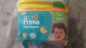 پوشک بچه پمپرز پریما ترک سایز  4 +  اونتاژ 72 تایی