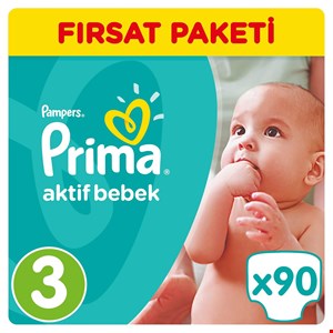 پوشک پریما ترک سایز 3 سوپر اونتاژ  90 تایی