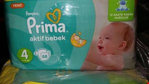 پوشک پمپرز پریما ترک سایز 4 سوپر اونتاژ 88 عددی