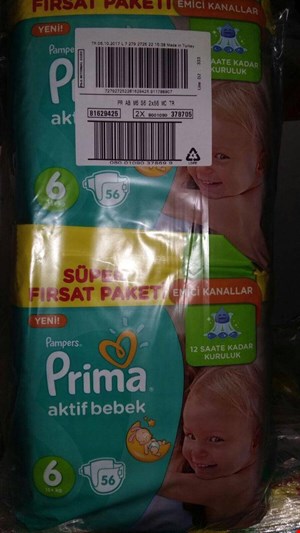 پوشک پریما پمپرز ترک سایز 6 سوپر اونتاژ 56 عددی