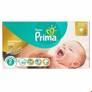 پوشک پمپرز پریما ضد حساسیت ترک سایز 2 تعداد 104 عددی
