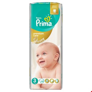 پوشک پمپرز پریما ضد حساسیت ترک سایز 3 تعداد 42 عددی