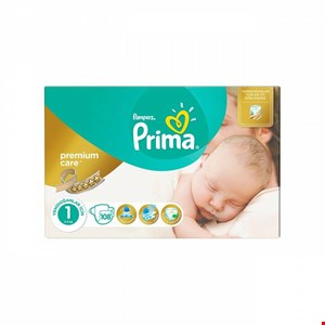 پوشک بچه پمپرز پریما ضدحساسیت ترک سایز 1 تعداد 108 عددی